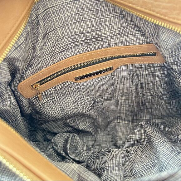 Antik Kraft Roxanne Satchel Camel Tan Braided Handle Faux Leather Women's Bag - Picture 12 of 13